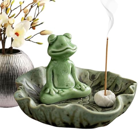 Eventerde Räuchergefäß in Froschform, handgefertigt, Keramik, für Schlafzimmer, Esszimmer, Schlafsaal, Teestube, Yoga