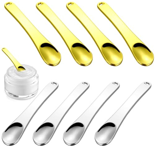 8 Stück Kleiner Gesichts Löffel aus Metall für Make Up