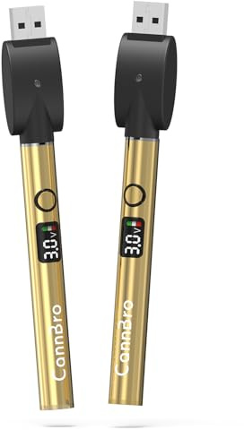 CannBro 510 USB Vape Akku Button Batterie Mit Display-Gold