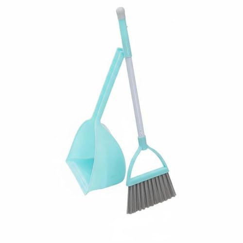 Fonowx Balai Enfant avec Pelle Balayette Brosse Ensemble Forme Soignée et Couleurs Douces Qui S’intègrent au Décor Améliore la Prise et Le Contrôle Adapté, Jaune