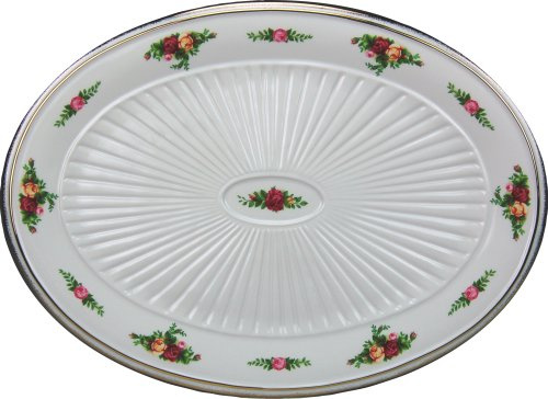 Royal Albert Old Cournty Roses - Piatto ovale scanalato 33 cm