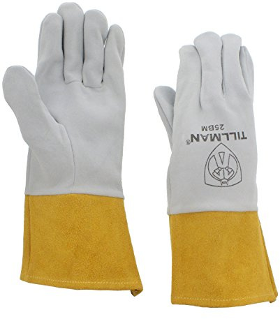 John Tillman & Co 25BM Medium Pearl Split Deerskin Uniform Leather Welders Gloves