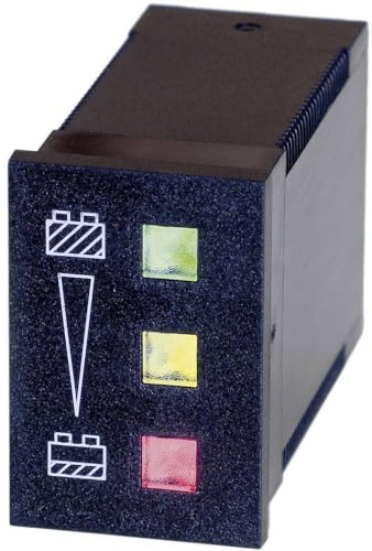 Bauser 824 24 V Batterieschutz 824-24 V/DC Grün: ≥ 24 V Gelb: < 24 V ≥ 22 V Rot: < 22 V Dim. Installation