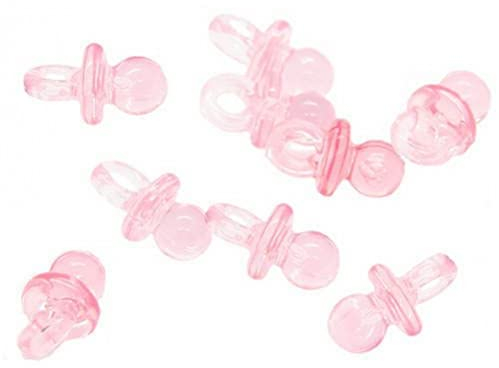 Schnuller 2 cm, 10 Stk., rosa, Kunststoff