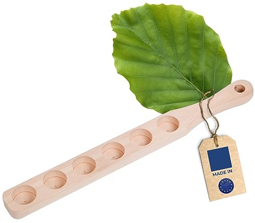 HOFMEISTER® Schnapsbrett aus Holz - Perfektes Shotglas-Tablett für gesellige Runden am Stammtisch & Zuhause
