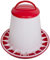 VOSS.farming Distributeur Automatique de Nourriture pour volailles, contenance 6 kg, avec Couvercle (Rouge/Blanc)