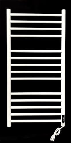 Handtuchhalter, elektrisch, beheizt, Edelstahl, 500 x 1000 mm, Weiß