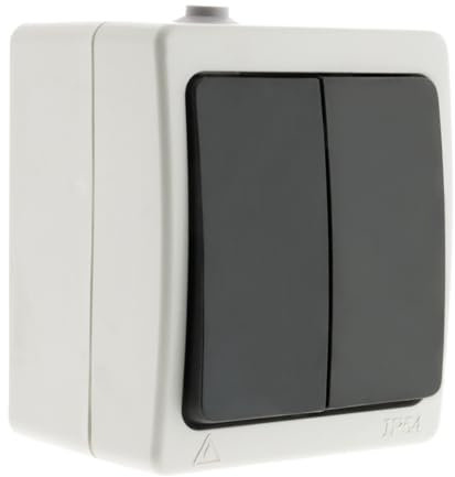 Va et vient double 10A IP54 - Noir - Aquae - Zenitech