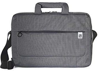 Tucano Loop Laptoptasche/Schultertasche für 15 Zoll Notebook/Tablet/Netbook/Laptop/Ultrabook/MacBook | Außentasche Reißverschluss - schwarz-grau