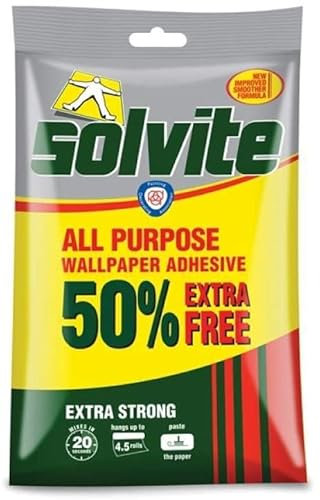 Solvite All Purpose Wallpaper Adhesive 3 Roll + 50% Free