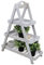 Multistore 2002 Holz Blumenetagere mit 3 Ebenen 24x60xH70cm Altweiß Blumentreppe Gartenregal Blumenbank Blumenständer