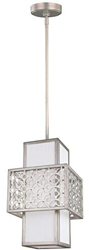 Elstead Lighting Pendant, Sunrise Silver