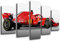 Wandbild - Formel 1 Auto, Ferrari F1 SF71-H, Ferrari F1 2018, Sebastian Vettel, Kimi Raikkonen, 165 x 62 cm, Holzdruck - XXL Format - Kunstdruck, ref.27113
