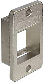 Goobay 79883 Keystone Port zum Einbau in Geräte & Gehäuse / Keystone Modul mit 19,2 x 14,9 mm / Snap-In-System / Keystone Halterung / Metall