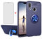 Asuwish Handyhülle für Huawei P20 Lite Hülle mit Glas Folie Schutzfolie und Silikon TPU Magnetisch Ring Ständer Hawaii P 20 P20lite 20P ANE-LX1 Nova 3E Slim Handy Hüllen Schutzhülle Phone Case Blau