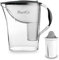 PearlCo - Wasserfilter Standard (anthrazit) mit 1 Protect+ classic Filterkartusche (f. hartes Wasser) - passt zu Brita Classic