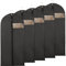 Niviy Dress Bags Covers Moisture-Proof Clothes Covers with Zip Long Coat Covers Breathable Dust Bags Waterproof Washable Suit Carrier Protector Covers Black, 60x160cm(Pack of 5)