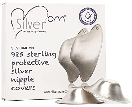 Silver Cups Les coques d’allaitement en Argent sans Nickel pour la Prévention et les Soins des Crevasses du mamelon pendant l’Allaitement-Silvermom