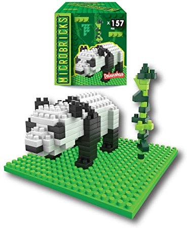Microbricks - Panda von Deluxebase. Mini Block Bär 3D-Puzzle für Kinder.