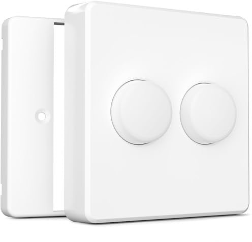 IYOKI® Classic Switch Cover for Philips Hue Smart Button, Compatible with Hue Switch Cover, Remote Light Switch Plate Adapter, 2-Gang (2-Pack)