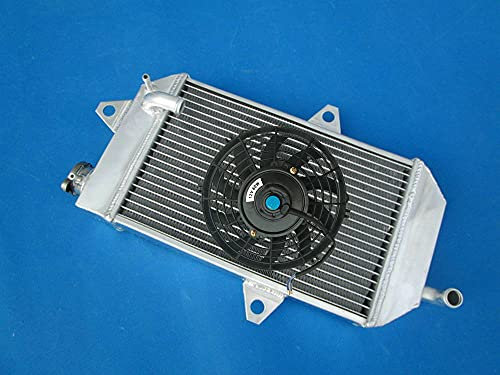 Radiador de aluminio + ventilador para Ya-ma-ha Banshee 350 YFZ350 YFZ 350 YFZ350LE YFZ350SE YFZ350SP 1987-2007 Quad ATV 2GU124600100 / 2GU124610100 / 2455