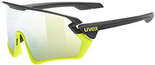 uvex sportstyle 231 - Sportbrille für Damen und Herren - 100% UVA-, B, C Schutz - druckfreier Sitz & perfekter Halt - black yellow matt/yellow - one size