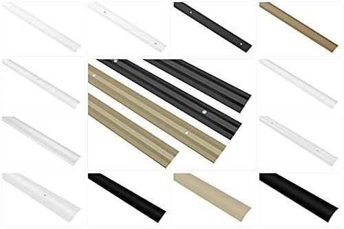 Effector Übergangsprofile aus eloxiertem Aluminium - Übergangsschiene Bodenleiste - (1,8 Meter silber) Übergangsschienen flach Dekoration eloxiert
