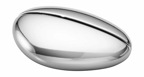 Georg Jensen Sky Tischkartenhalter, 4 Stück, Silberfarben, Bio-Kiesel, modernes Partygeschirr für Damen