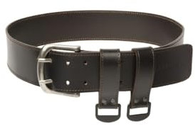 Chevalier Doghandler Leder Gürtel – Robustes, Schweden-gefertigtes Leder für Jagd & Hundearbeit - Metall-Schließe, D-Ringe & Extra Schlaufen für GPS, Zubehör & Komfort beim Outdoor-Einsatz