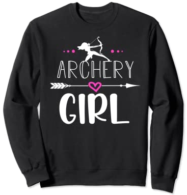 Archery Girl Bogenschützer Bogenpfeil Zielscheibe Jäger Sweatshirt