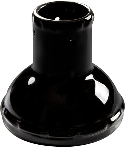 KAMaster Black Ceramic Chicken Holder for Grill, Beer Can Chicken Throne for Smokers Grill Green Egg Parts Non-Stick Steamer Roaster Rack Vertical Stand for Kamado BBQ Accessories