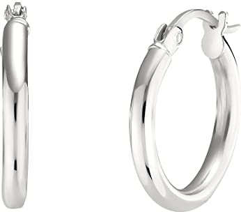 NOELANI Creolen 925 Sterling Silber Damen Ohrschmuck, 1,6 cm, Silber, Kommt in Schmuck Geschenk Box, 2033719