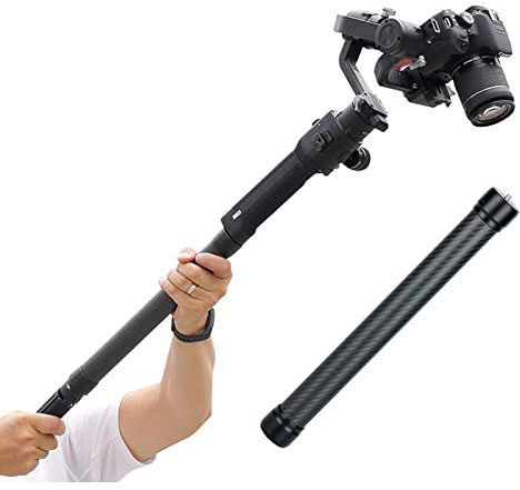 VBESTLIFE 25CM Upgrade Gimbal Prolunga Barra in Fibra di Carbonio Leggera, Viti Universali 1/4in per Ronin S, SC, per Gru, per Moza AirCross, per Stabilizzatori FeiyuTech