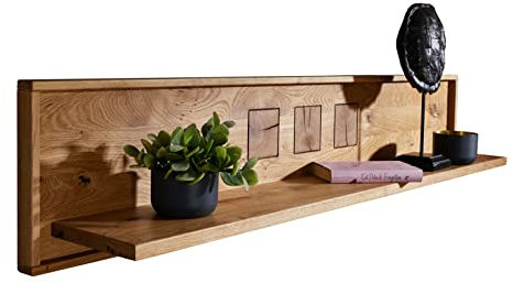 möbelando Wandboard WZ-0315 aus Wildeiche in Natur geölt. Abmessungen (BxHxT) 130x30x22 cm