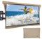 Outdoor-TV-Abdeckung 132,1 cm - 139,7 cm (52 - 55 Zoll) für schlanke Fernseher, durchgehender Reißverschluss, nahtloses Öffnungsdesign, HOMEYA 600D wasserdicht, wetterfest, TV-Schutz mit Frontklappe