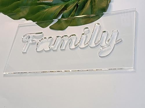 Family Router Jig, Clear Acrylic Router Inlay, Woodworking & Craft Template (12''X6'')