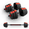 Kayman Adjustable Dumbbell Set - 20kg Total Weight with Non-Rolling Design, Adjustable Weights & Comfortable Grip - Training Equipment for Versatile Workouts at Home & Gym - Unisex (Black & Red)