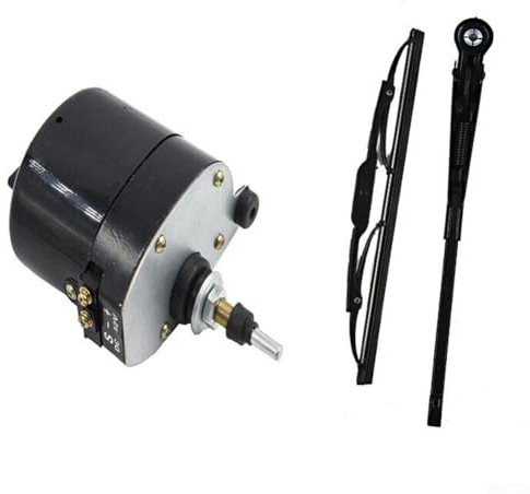 Zoegneer Scheibenwischermotor mit Wischerblatt für Fischerboote, 12 V, Schwarz