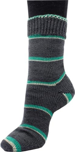 Sockenwolle Strumpfwolle Color 4fädig 100gr Knaul - Farbauswahl an butem Strumpfgarn- 420m Lauflänge, Filzfrei (1012)