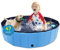 CACSPS Piscina Plegable para Perros de 120cm Pulgadas, Piscina portátil de plástico Duro de Gran tamaño para Perros, Gatos y niños y Mascotas, bañera de baño Plegable para Cachorros (Azul)