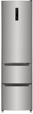 electriQ 282 Litre Multi Door Fridge Freezer with Total No Frost - Stainless Steel
