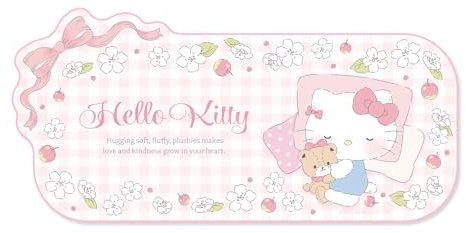 Kuitmor Kawaii Anime Mouse Pad Cute Gaming Mouse Pad,Non-Slip Waterproof Desk Mat for Keyboard,Durable Large Extended Mouse Pad with Bowknot Edge for Office Gaming - Hello Cat