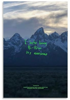 Gufatoo Kanye Poster West Musikalbum Cover Musikposter für Zimmer, ästhetische Leinwand, Wandkunst, Schlafzimmerdekoration, 60 x 90 cm