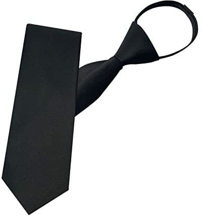 Keyoung Krawatte Schwarz Herren Krawatten,Vorgebundene verstellbare Krawatten mit Reißverschluss,Schwarze Krawatte Herren elegante Hochzeitskrawatten für Büro oder Feiertagsveranstaltungen