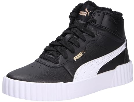 PUMA Mädchen Carina 3.0 Mid WTR Jr Sneaker, Puma Schwarz Puma Weiß, 37 EU