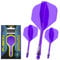 WINMAU Darts Fusion Integrated Flight & Shaft System - No.2 Shape & Design - Lila Farbe, Kurze Länge