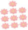 VICASKY Assiette Dessert Jetable 10pcs Assiettes En Carton Forme De Marguerite à Manger Papier Pétale Fleur Rose Jetables 7 Pouces À Boho Pour Cupcake Gâteau Fruits
