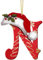 Weihnachtsdekoration, 26 Buchstaben, personalisierbar, DIY-Weihnachtsmütze, Buchstaben-Anhänger für Weihnachtsbaum, Weihnachts-Alphabet, hängende Ornamente für Weihnachtsfeier, Geschenke (N)