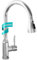 UHOUSEST Single Handle Kitchen Tap with Pull-Out Spray, Stainless Steel Sink Tap, Polished Chrome Finish (Silver) - Includes Mounting Accessories, Compatible with UK Standard Fittings