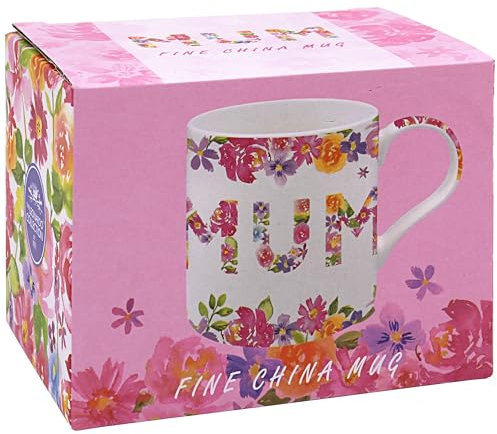 The Leonardo Collection Jennifer Rose Gallery Mum Mug | Elegant Coffee Mug for Tea & Coffee | Fine China Mug for Home & Office | Stylish Gift for Mum Coffee Cup for Daily Use & Special Occasion
